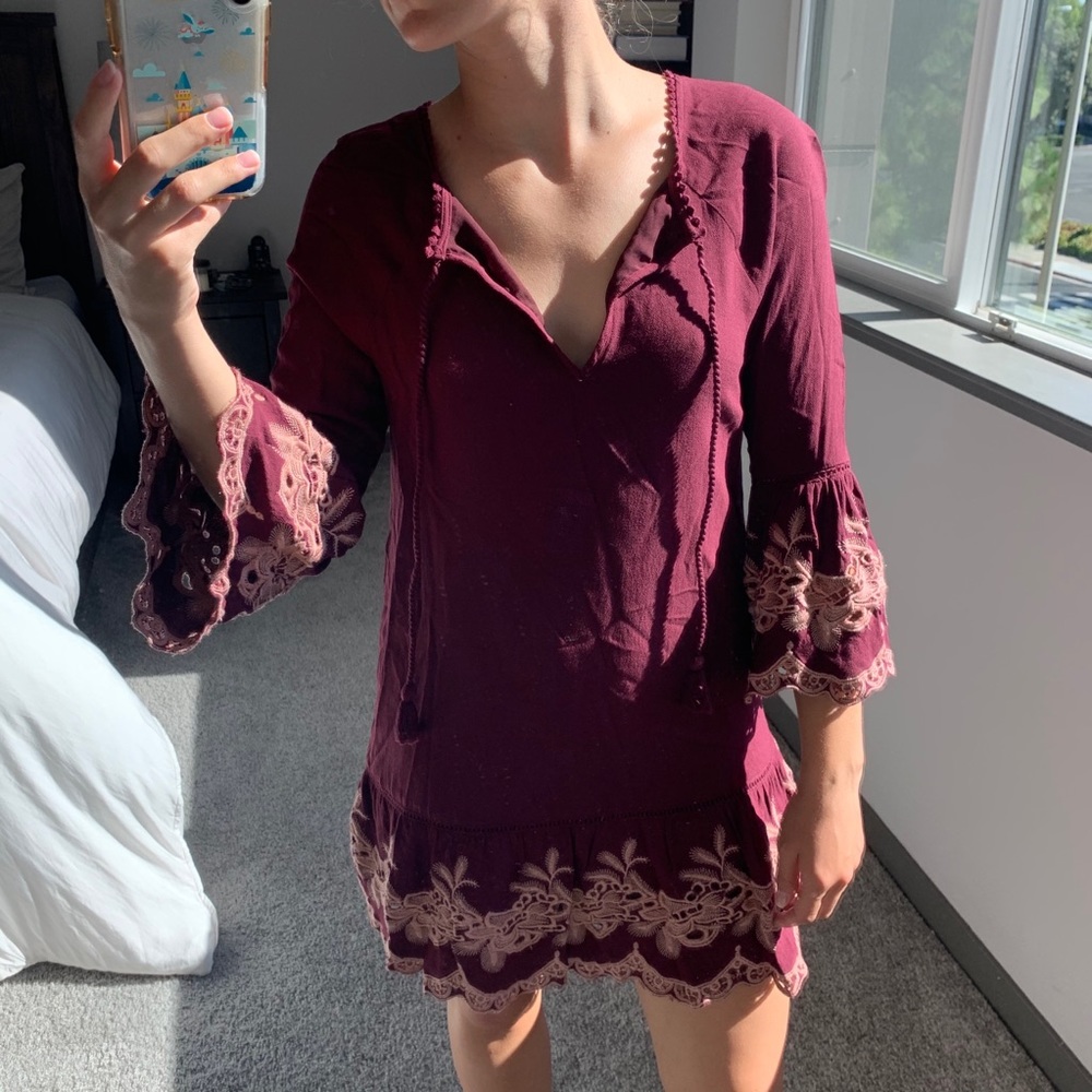 LACE DETAILED TUNIC DRESS - Picture 2 of 7
